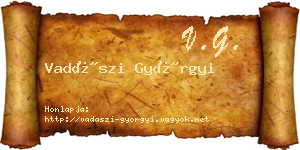 Vadászi Györgyi névjegykártya