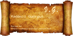 Vadászi Györgyi névjegykártya
