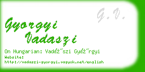 gyorgyi vadaszi business card